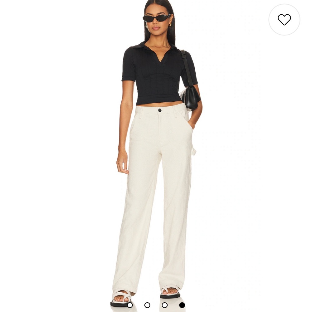 Rag & Bone Sid Carpenter Pant. Size 27, Ecru. Lower rise. Loose.